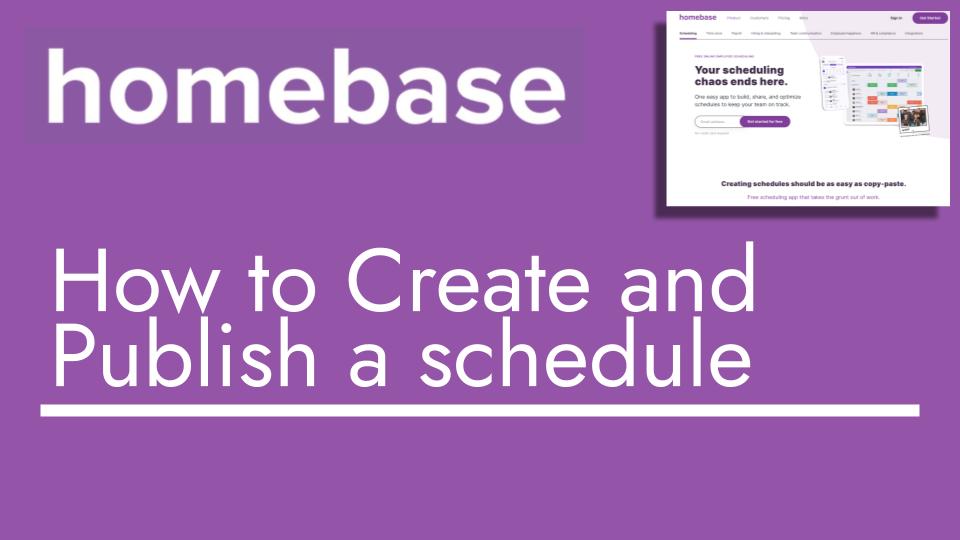 How to create and publish a schedule with homebase - header image