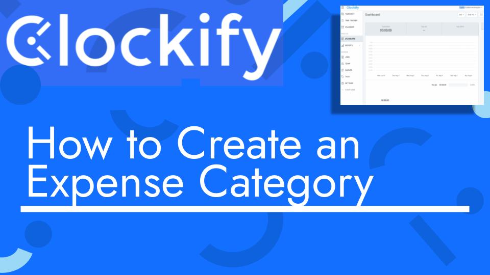 How to Create an Expense Category with Clockify