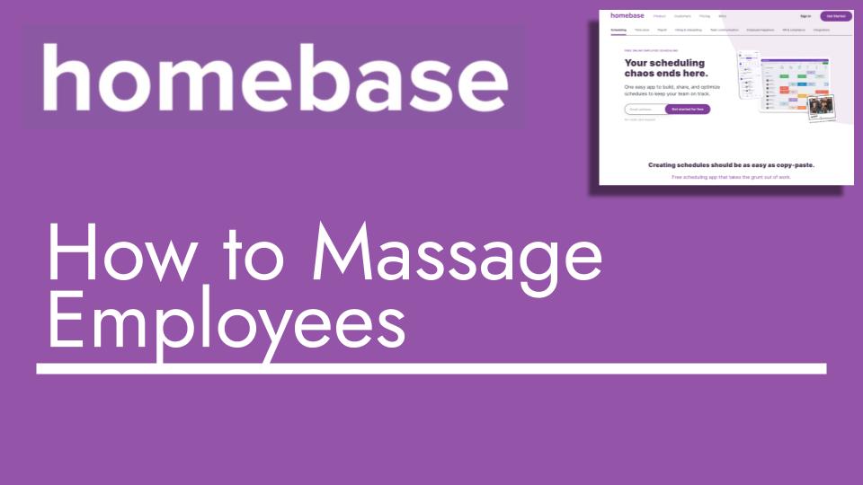 How to massage employees with homebase - header image
