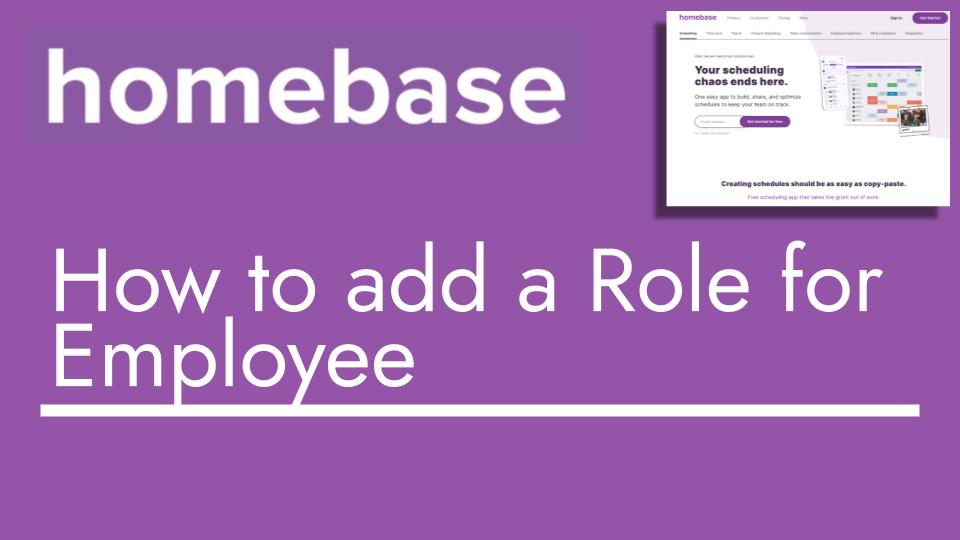 How to add a role for employee in homebase - header image