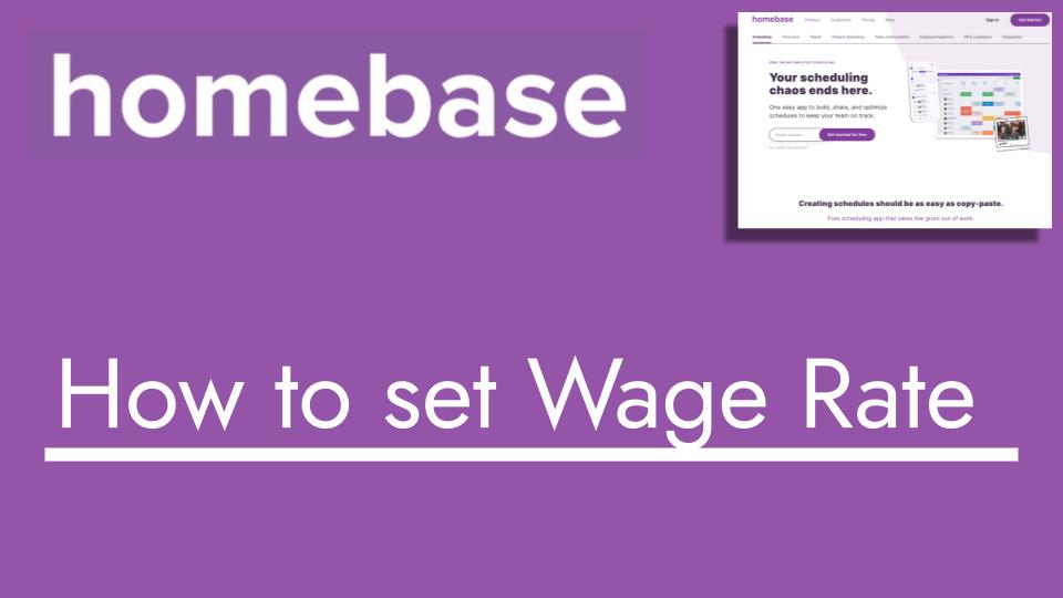 How to set wage rate in homebase - header image