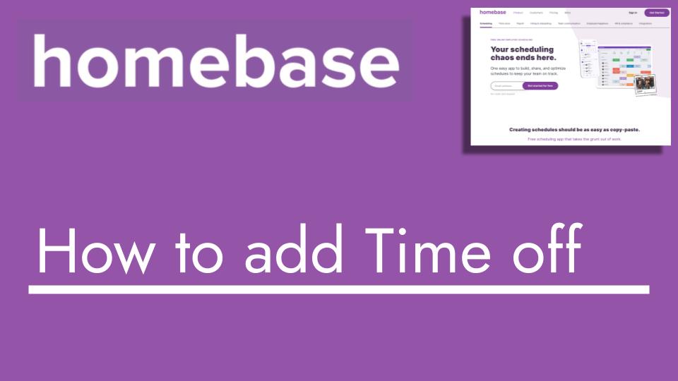 How to add time off with homebase-header image