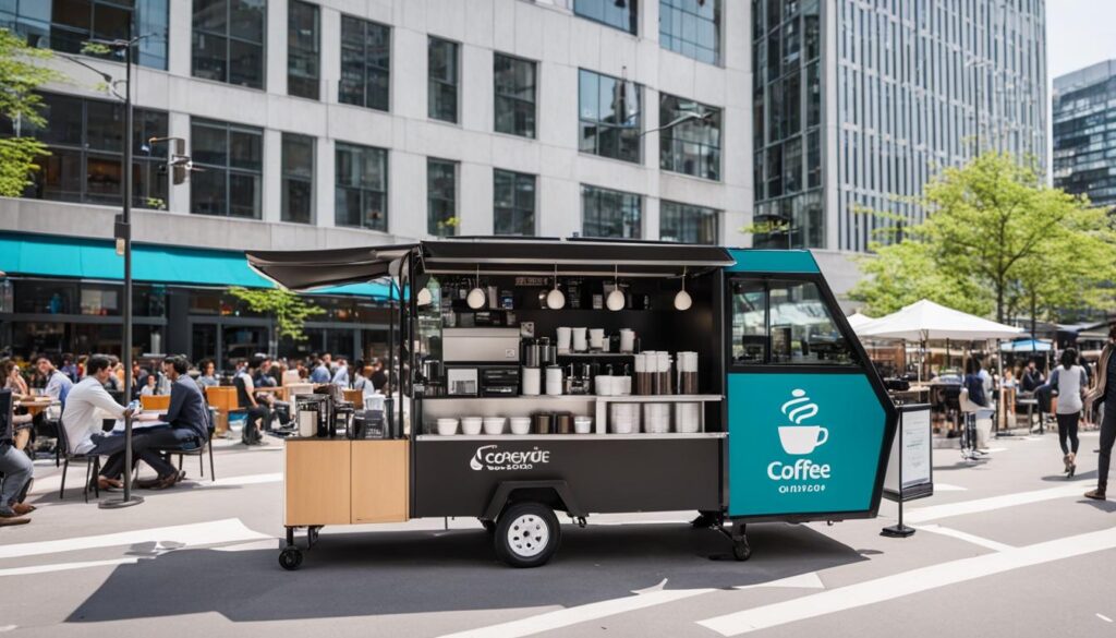 Mobile coffee cart location strategy