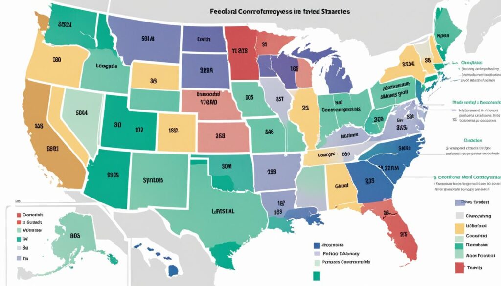 Federal workforce distribution map