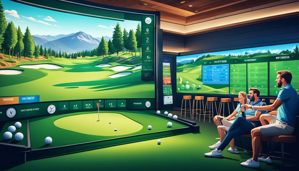 Golf simulator entertainment options