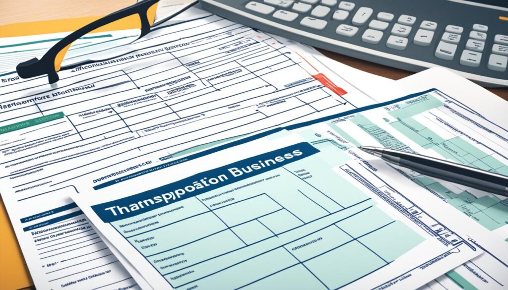 Transportation business license documents