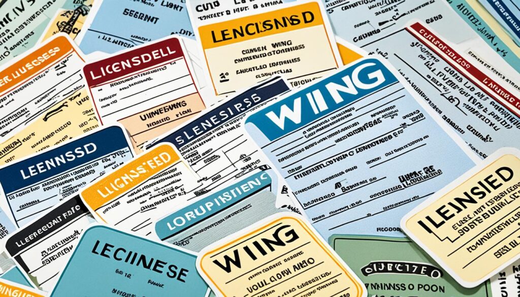 Wing business licenses and permits