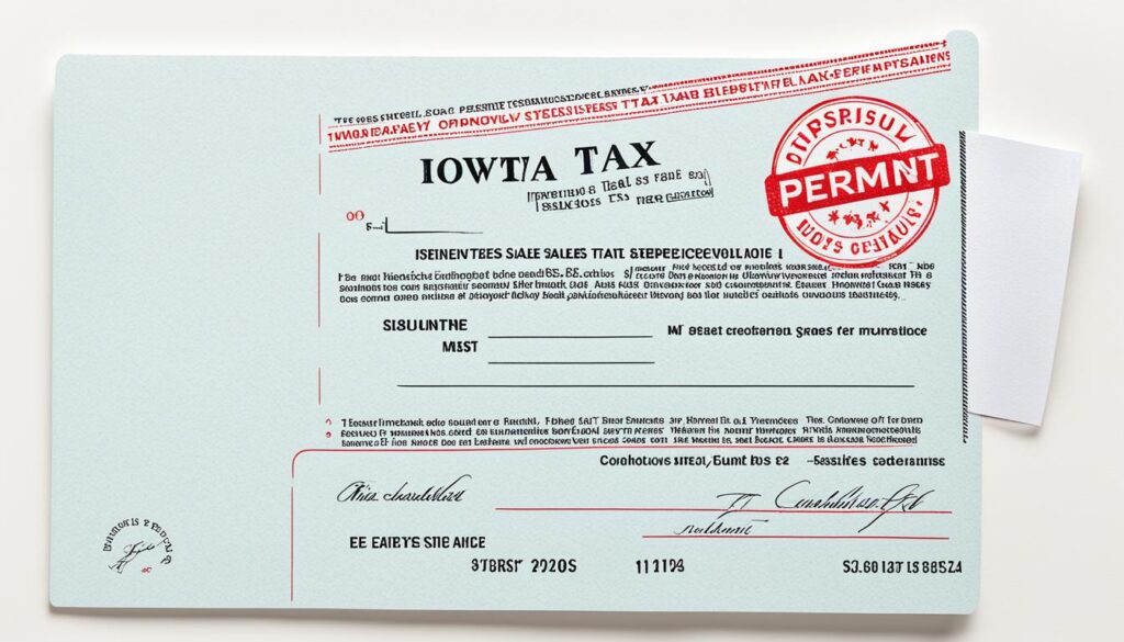 Iowa sales tax permit for businesses